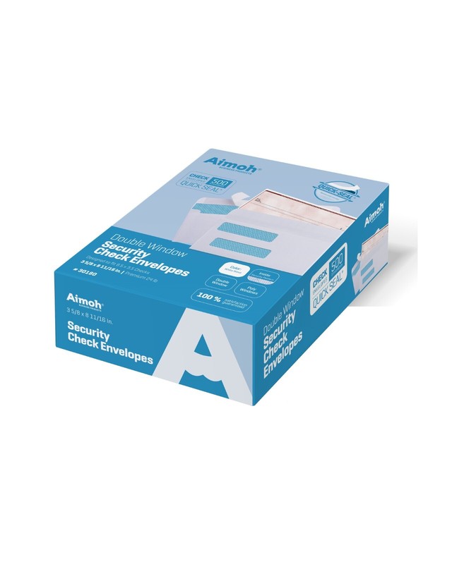 #8 Double Window Self Seal Security Envelopes - Security Tinted (30180) gallery