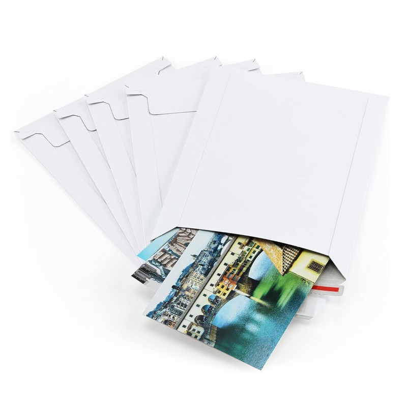 100-1000 300gsm Flat Photo Mailers Document Envelopes Cardboard Self Seal Mailer gallery