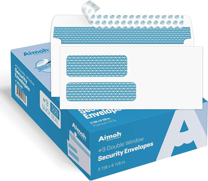 500#9 Double Window SELF Seal Security Envelopes - for Invoices, Statements & Do gallery