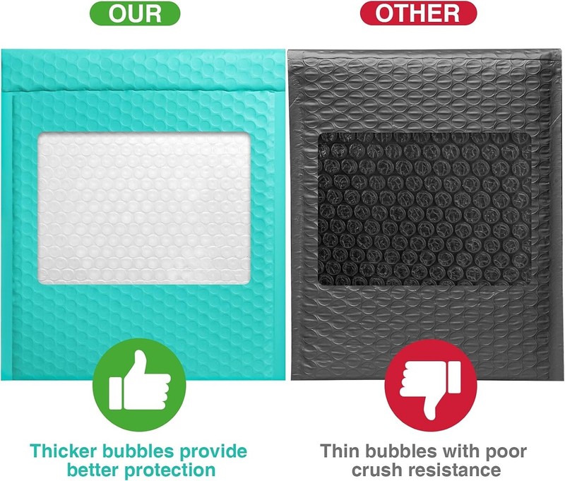 500x Bulk Bubble Mailers 8.5x12 Padded Envelopes 8.5x11 Poly Mailing Bags Teal gallery