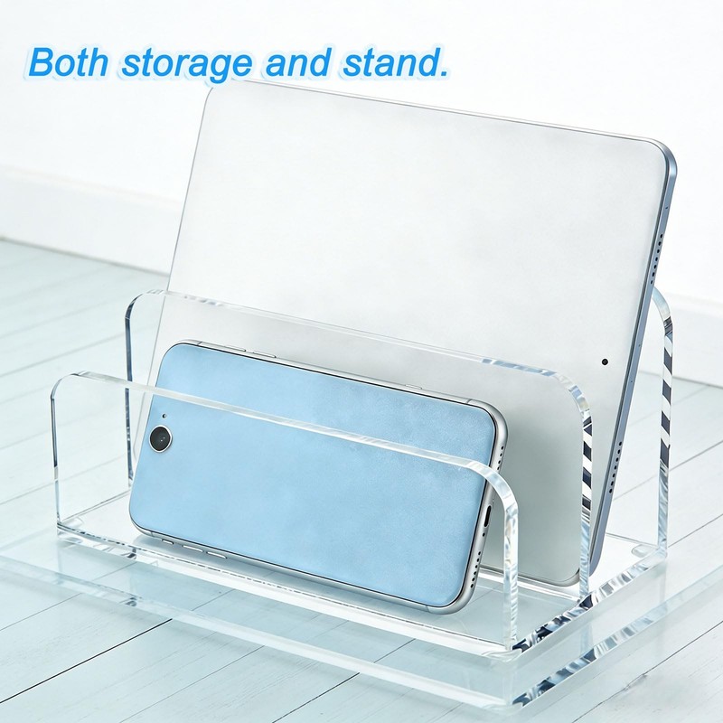 Acrylic Mail Organizer 2-Slot Desktop File Sorter - a Versatile medium, Clear gallery