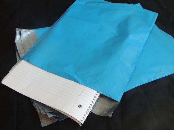 50 10x13 PINK AND BLUE POLY MAILERS ENVELOPES SHIPPING BAGS PLASTIC SELF SEAL gallery