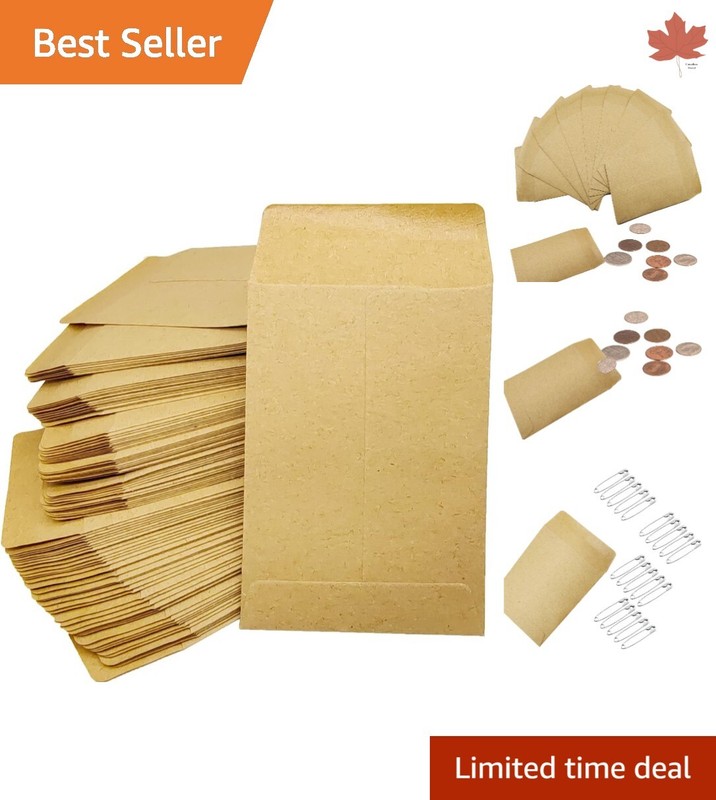 100 Pack Kraft Small Envelopes – Secure Self-Tight Sealing – Multi-Purpose