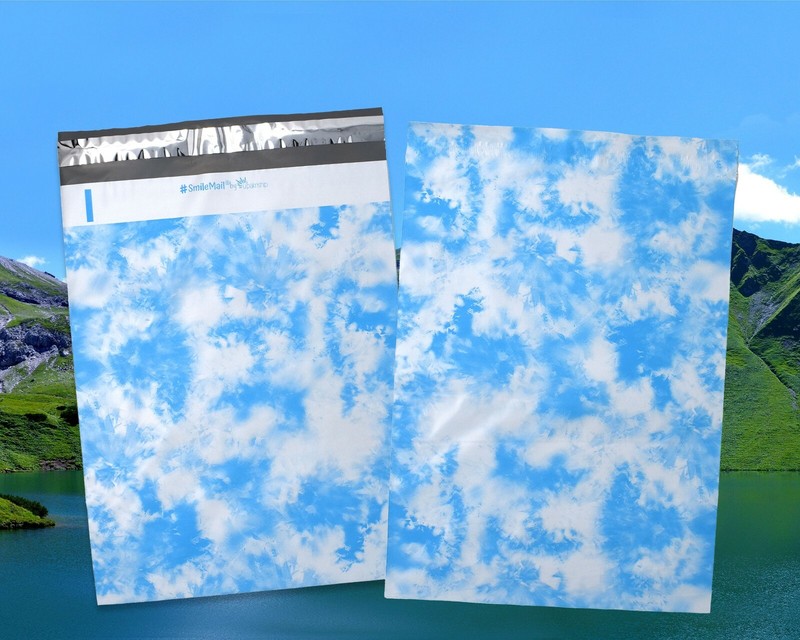10x13, 14x17, 19x24 Sky's the Limit Clouds Poly Mailers, Shipping Mailing Bags gallery