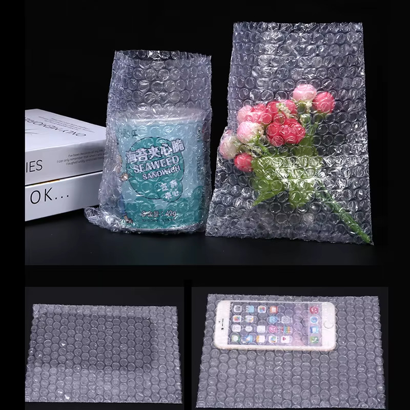 50Pcs Plastic Protective Wrap Envelope White Bubble Foam Packing Bags PE Clear B gallery