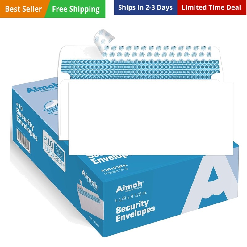Security Self Seal Envelopes, Windowless, Security Tint Pattern, Ultra Stron…