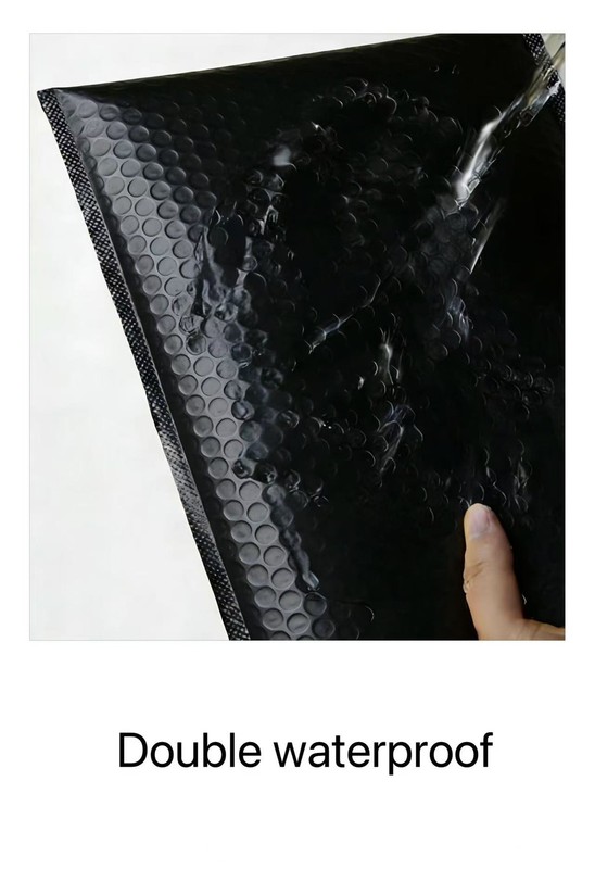 4x8 Metallic Poly Bubble Mailer Padded Envelope Shipping Bag, Black,500 Pieces gallery