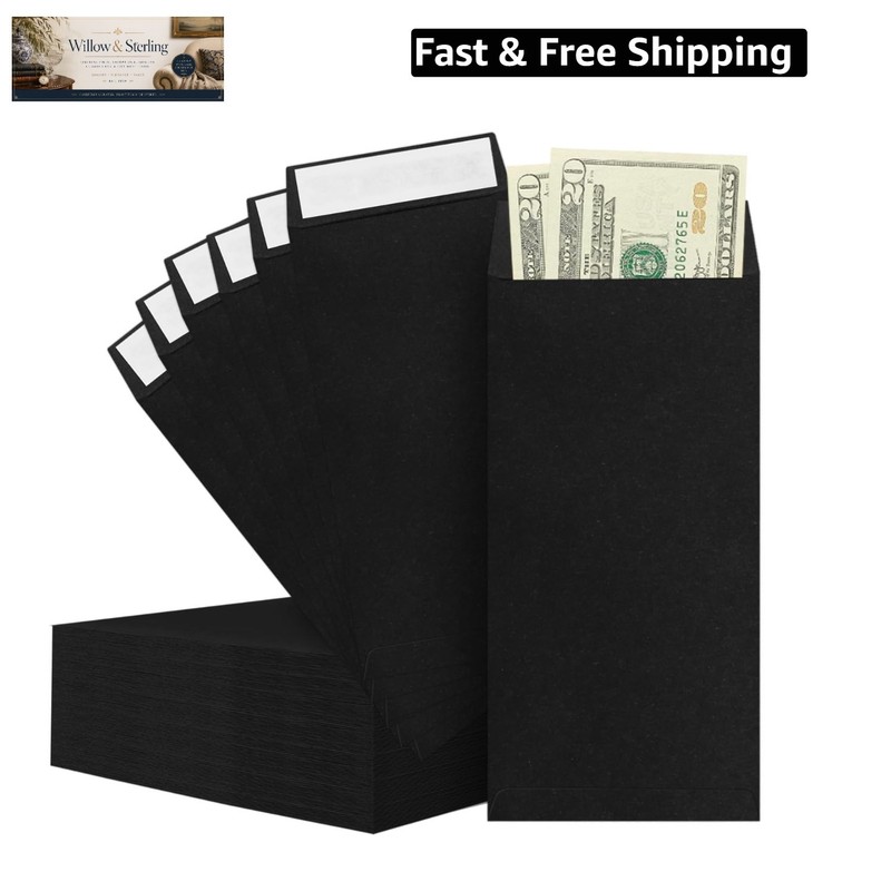 BONUS++ Envelope Set – 120 Envelopes for Cash, Checks, & Tickets; 80GSM, 3.2x…