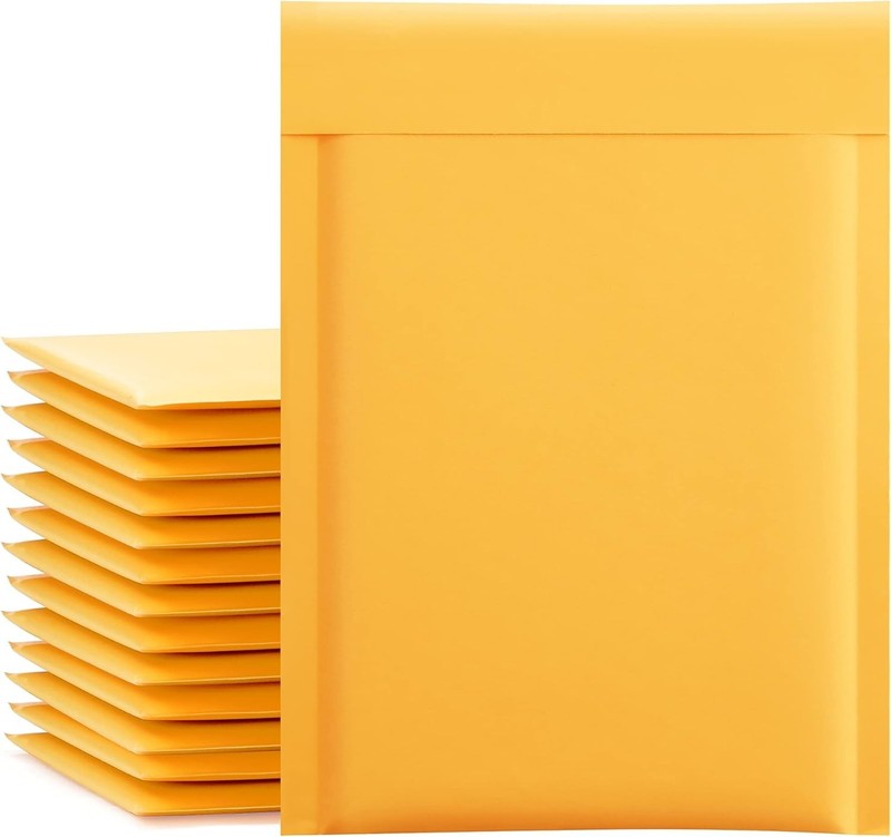 Kraft Bubble Mailers 6x10 Inch 100 Pack Usable Size 6x9 Inch Yellow Padded En... gallery