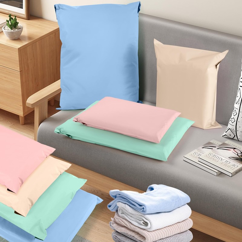 Multi Size Poly Mailers Variety Pack(10 Each: 14x19,12x15,11x15,10x13), 40Pac... gallery