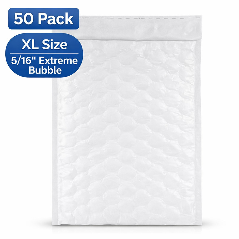 50 #5 10 1/2 x 16″ Jiffy Tuffgard Extreme Poly Bubble Mailers Extra Thick 5/16