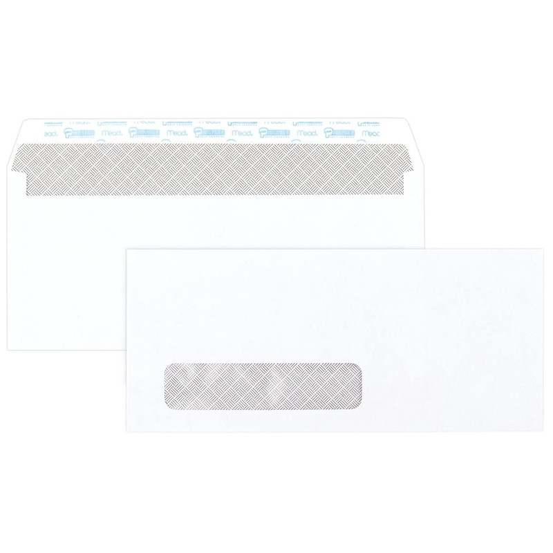 Letter Size Security Envelopes 4-1/8" x 9-1/2", Self-Seal, Window, 500 Count gallery