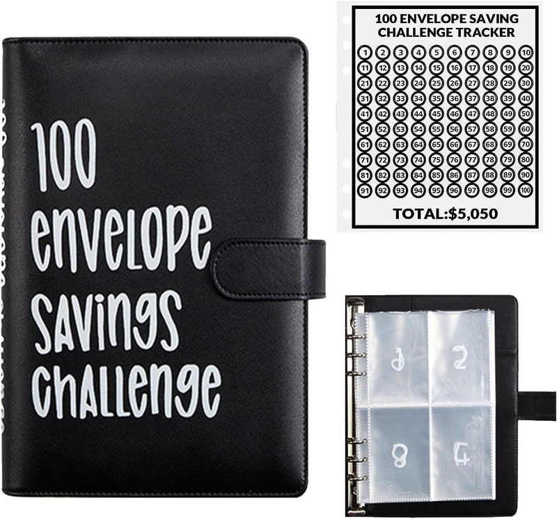 100 Envelopes Money Saving Challenge, 100 Envelope Challenge Binder, Easy and Fu