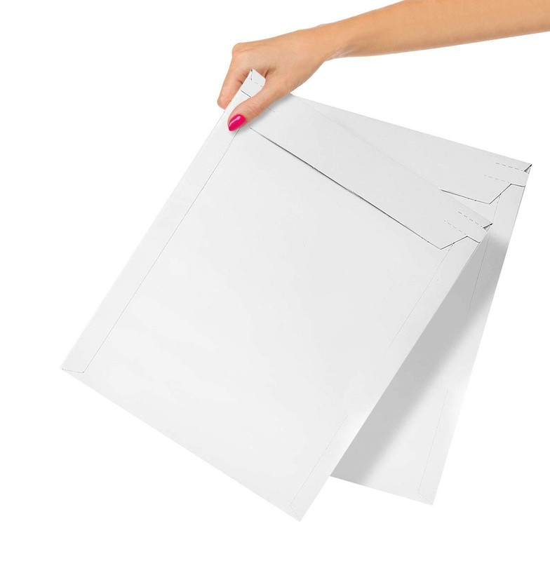 White Rigid Photo Mailers Stay Flat Self Seal Envelopes 100 Count 11 x 13.5 in