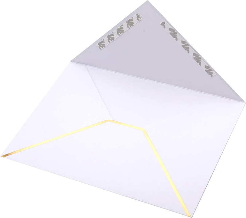 A7 Envelopes - V Flap Foil Border Luxury Mailing Envelopes for 5" X 7" Cards - gallery