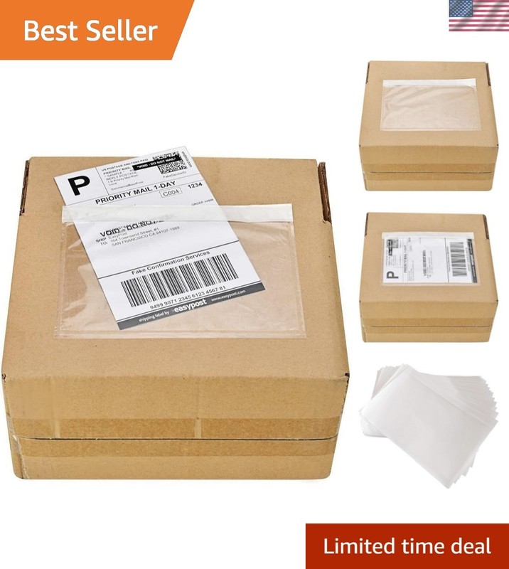 Clear Top Loading Adhesive Shipping Label Envelopes – Perfect for Business Use