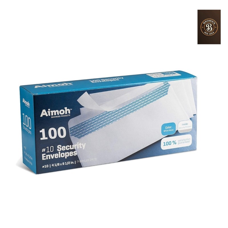 Security Self Seal Envelopes – 100 Qty |No Window, EnveGuard, 4⅛ x 9½”, White…