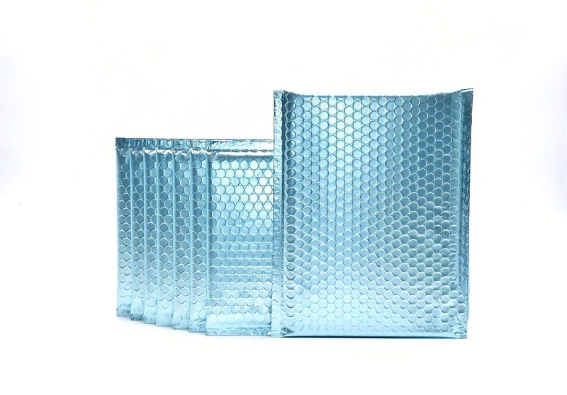 ProLine Matte Metallic Ice Blue Bubble Padded Mailers 8.5×12 Inch Self Seal P…