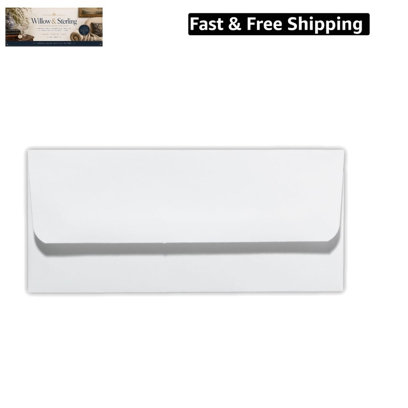 Currency Outer Envelopes | 3 1/16″ x 6 3/4″ | White | 28lb. Text | 50 Qty