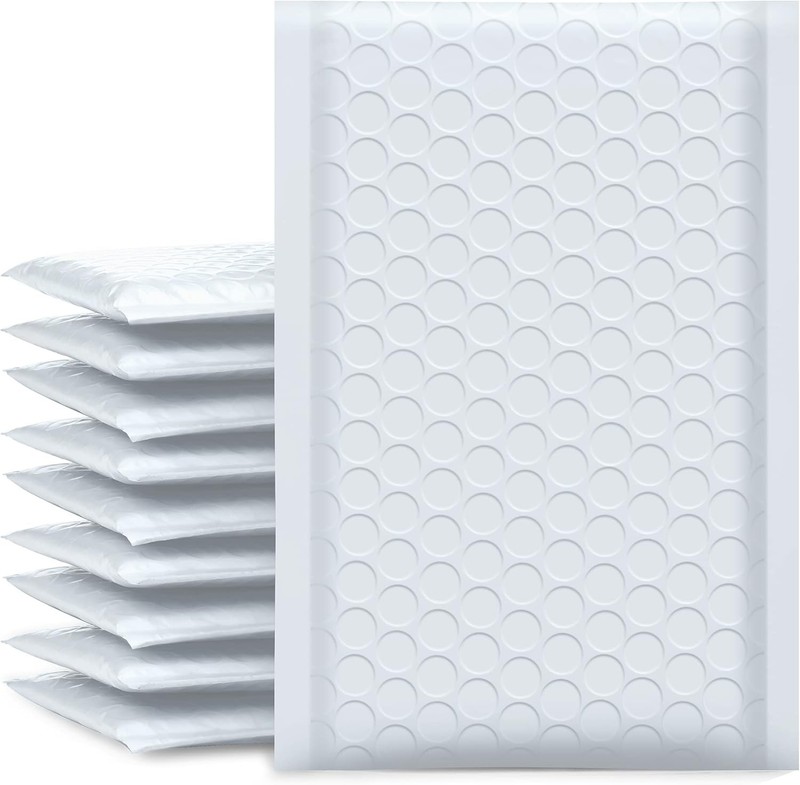Padded Bubble Mailers 3.5×6.5 Inch White 50 Pack for Jewelry Makeup Supplies