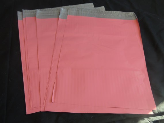50 10x13 PINK AND BLUE POLY MAILERS ENVELOPES SHIPPING BAGS PLASTIC SELF SEAL gallery