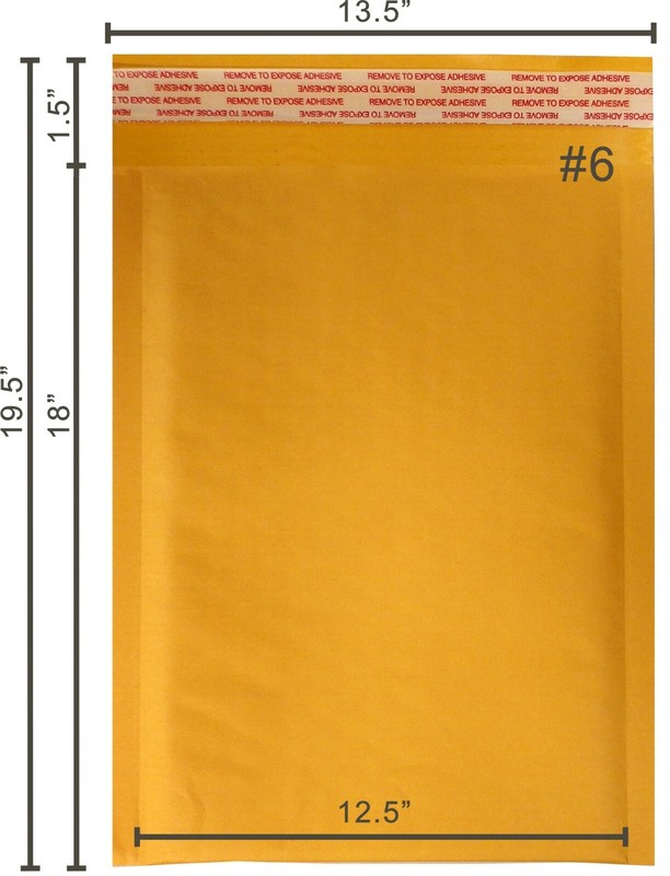 Polycyberusa® 100 #6 12.5 X 18 Kraft Bubble Mailers Padded Envelopes 100KB#6 gallery