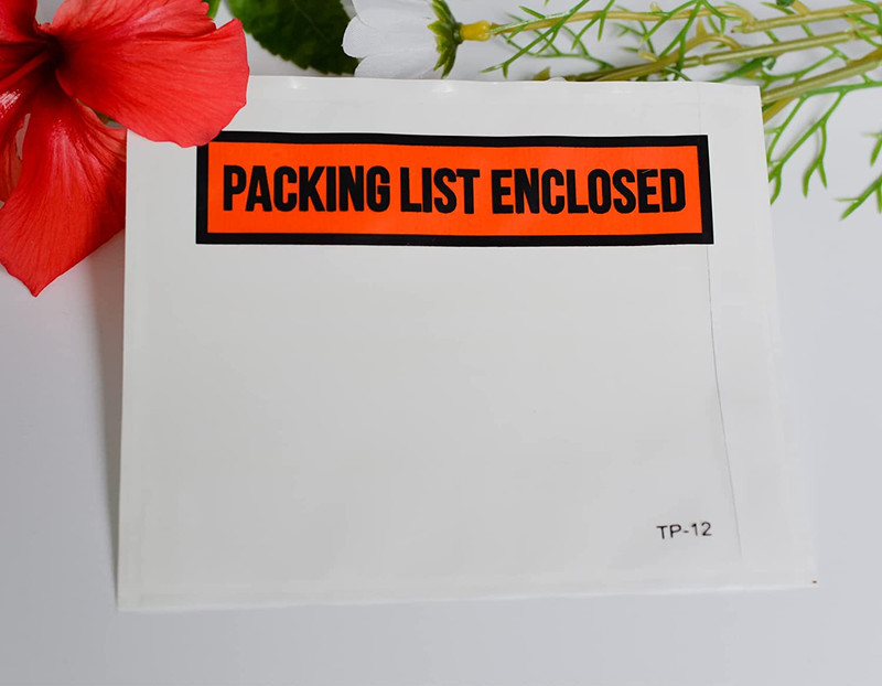 1000 PCS 4.5"X 5.5" Clear Self-Adhesive Packing List Envelopes - Shipping/Mai... gallery