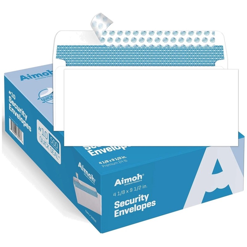 Quick-Seal Security Envelopes, 4-1/8 x 9-1/2″, 500 Pack
