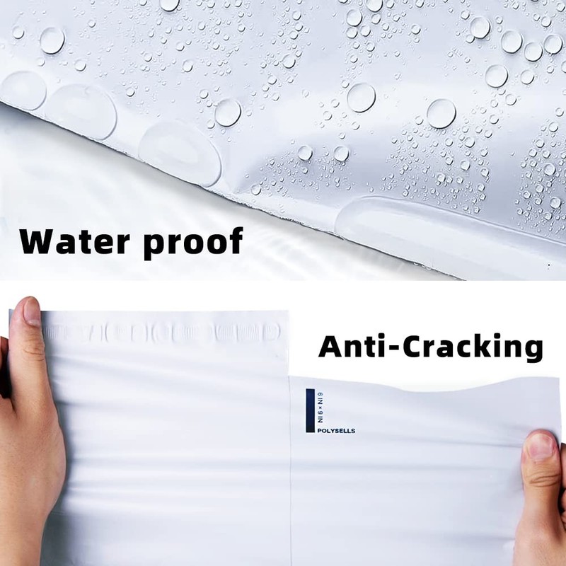 100 PCS White Poly Mailers 6x9 Inch Waterproof SelfSeal Shipping Envelopes gallery