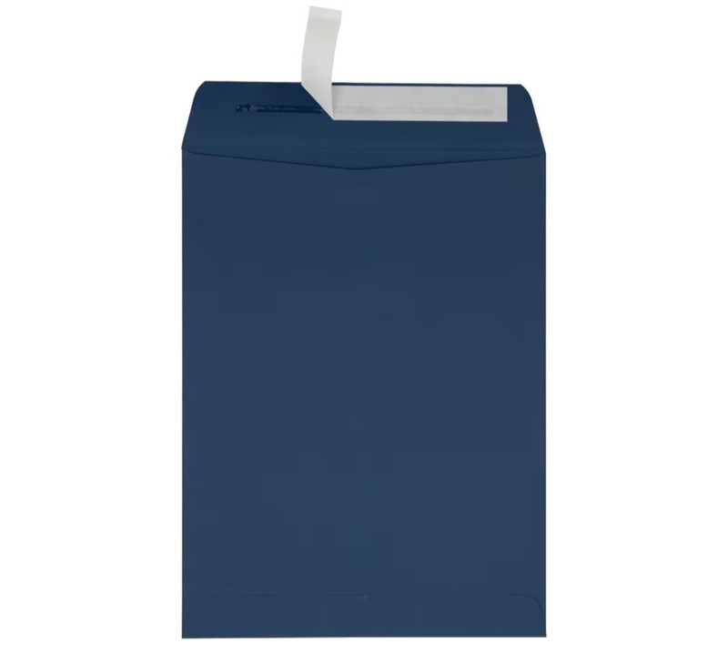 LUX 6×9 Open End 80lb Kraft Envelopes Self Adhesive Flaps Navy Blue 50 Pack
