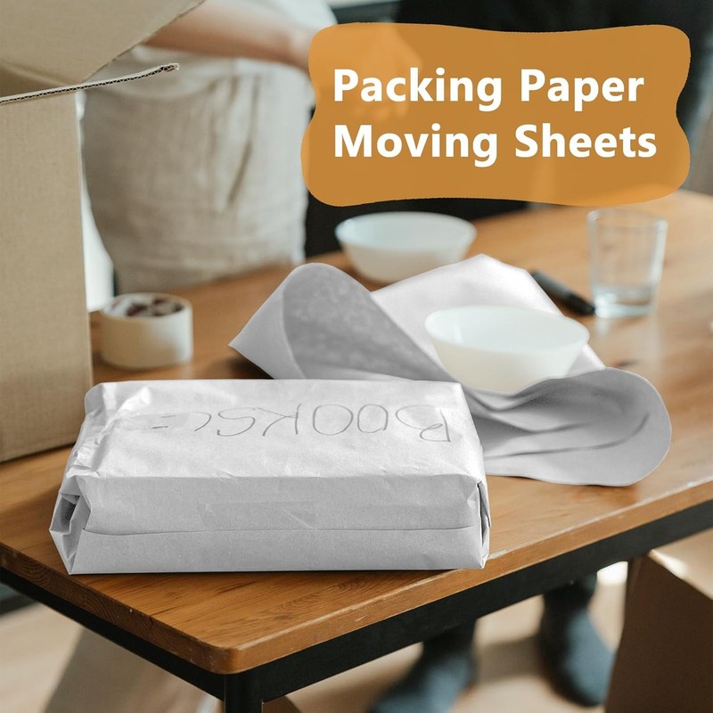 Packing Paper for Moving, Newsprint 50sheets-27.5”x16.5”, White gallery