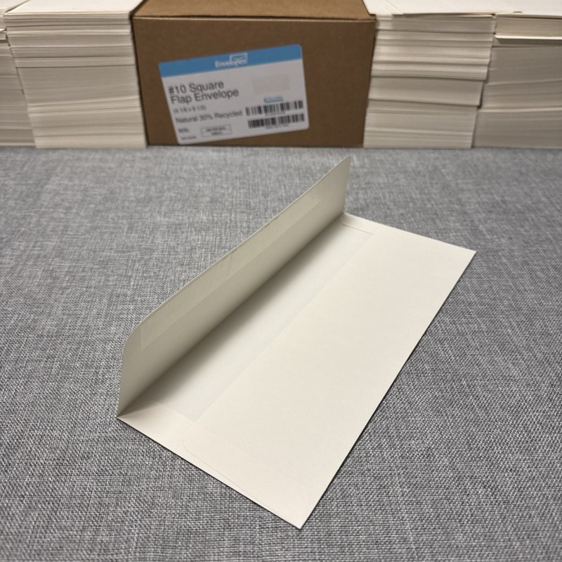Business Envelopes 80lb #10 LUX 4 1/8" x 9 1/2" Square Flap Quantity = 900 gallery