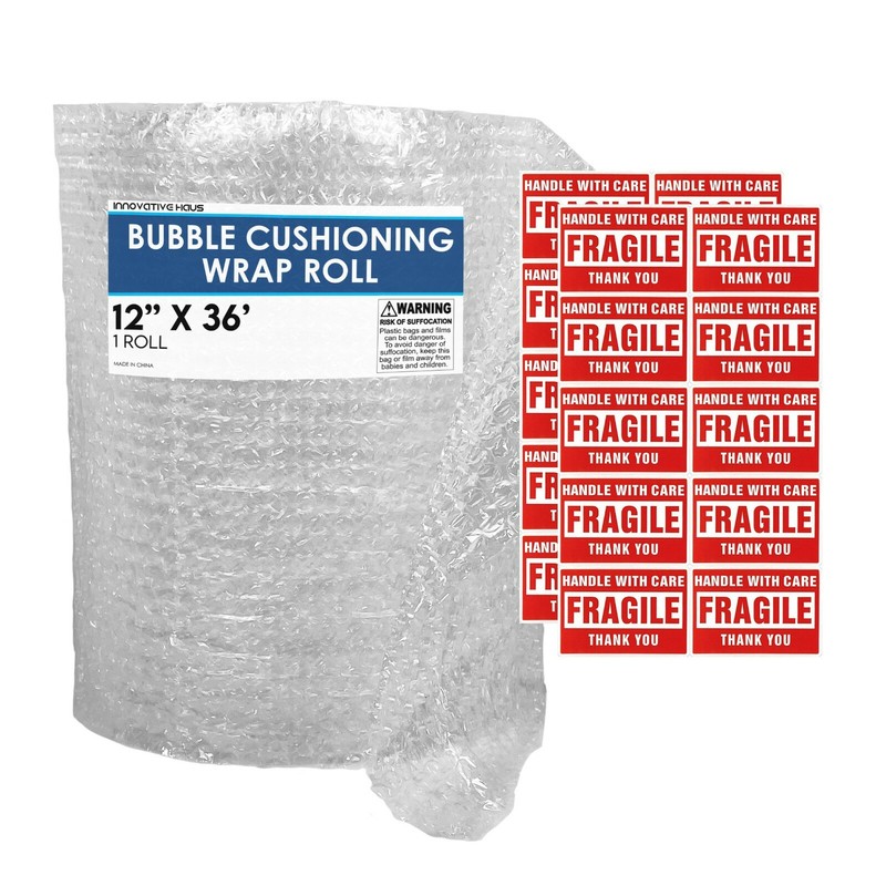 Innovative Haus 1 Roll 12 inch x 36 Feet, Total 36 feet Small Bubble Cushioning