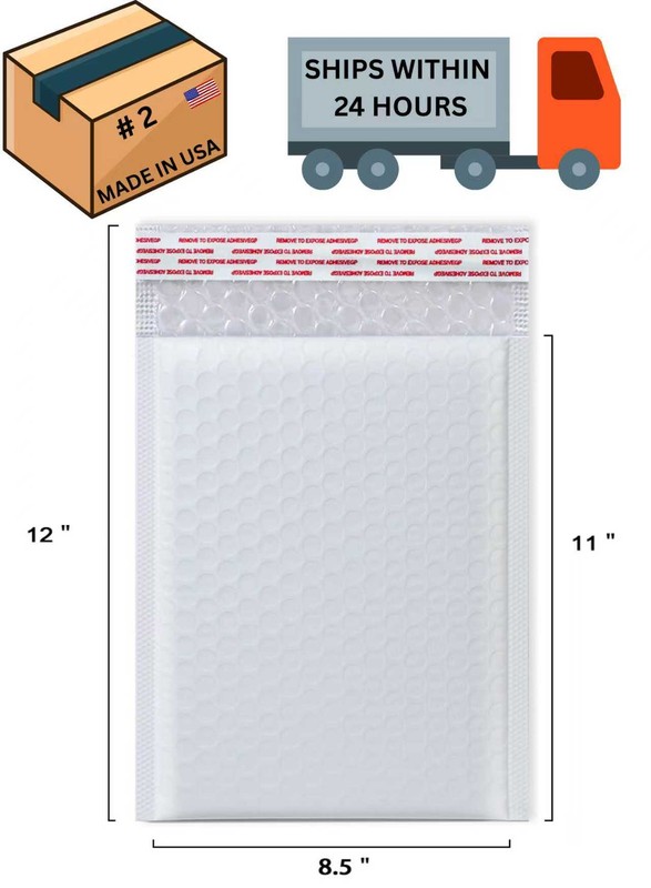 200PCS #2 Poly Bubble Padded Envelopes Mailers Mailing bags Shipping Case 8.5×12