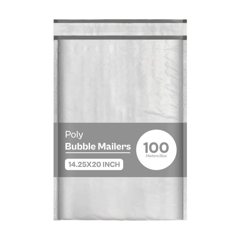 100 #7 14.25×20 Poly Bubble Padded Envelopes Mailers Shipping Case 14.25″ x 20″