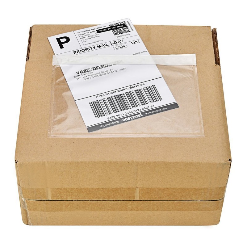 7.5″ x 5.5″ Clear Packing List Invoice Shipping Labels Envelopes Self Adhesive