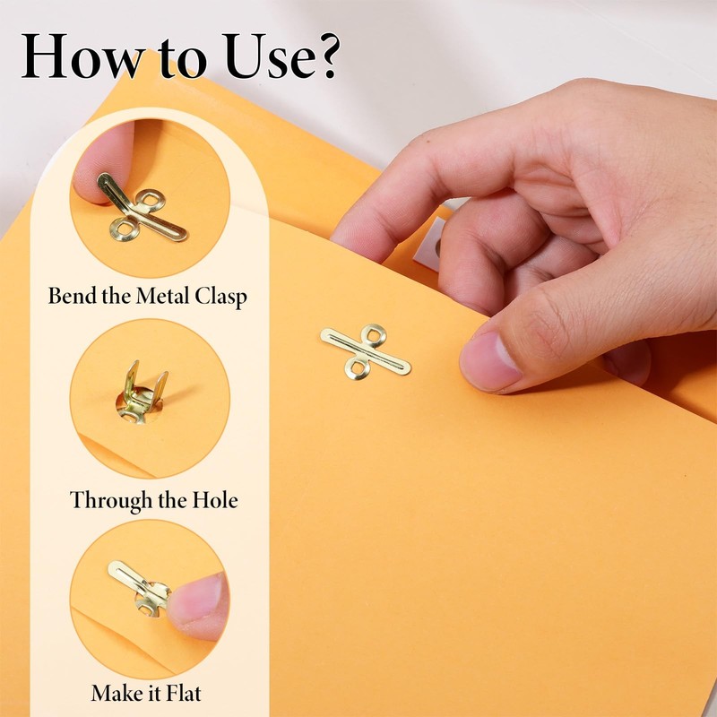 70 Pieces 4 Sizes Clasp Manila Envelopes Paper Catalog Clasp Envelope with Cl... gallery