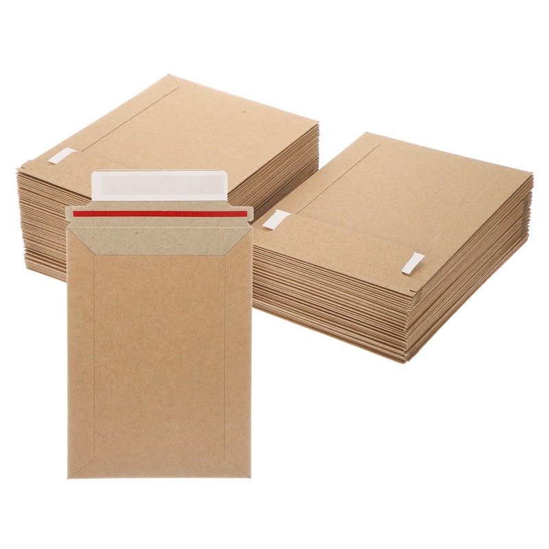 Cardboard Envelopes, (7″ x 5″, Brown)(100Pcs), Rigid Mailers Shipping Envelopes