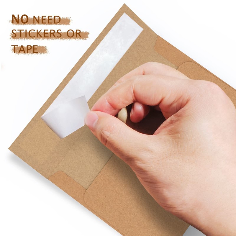 A7 Brown Kraft Envelopes Self Seal 100 Pack 120 GSM，Goefun Printable 5x7 gallery
