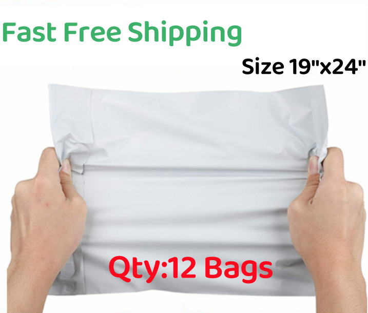 12 Bags Poly Mailers Shipping Bags Envelopes Premium Bag Size 19×24″