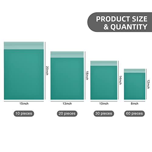 120 Pieces Poly Mailer Envelope 4 Assorted Sizes Shipping Classic Style Green gallery