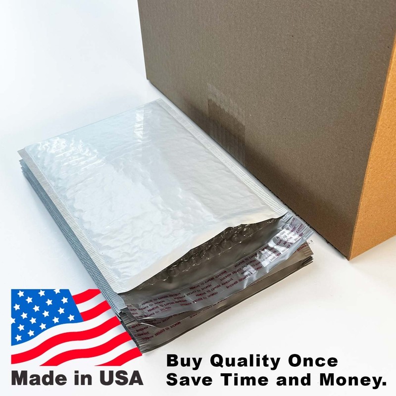 #00 5×9 250/CS WHITE POLY PADDED BUBBLE MAILERS SELF SEAL ENVELOPES