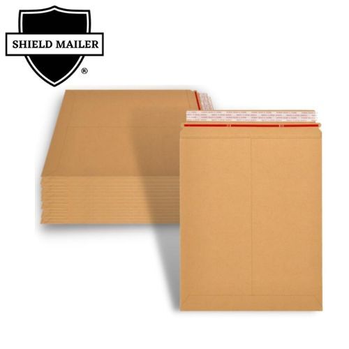 200 Kraft Rigid Photo Document Envelopes 9.75 x 12.25 Self Seal Postal Mailers