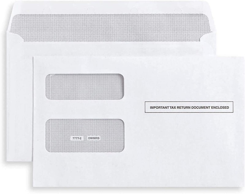 50 1099 Tax Envelopes Self-Seal Designed for printed 1099 Laser Forms – MISC – 1