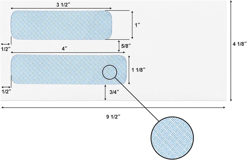 500 Count #10 Double Window Envelopes 4-1/8x9-1/2" Self Seal Security Envelopes gallery