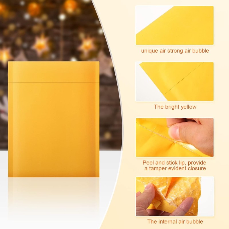 50 Pieces Metallic Padded Bubble Mailers Shipping Mailers Poly Mailers Foil G... gallery