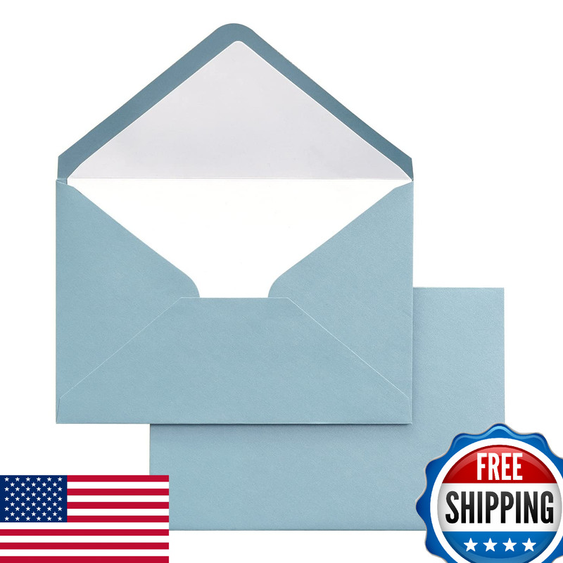 PONATIA 50 A4 4x6 Dusty Blue Envelopes for Wedding Invitation Birthday Cards