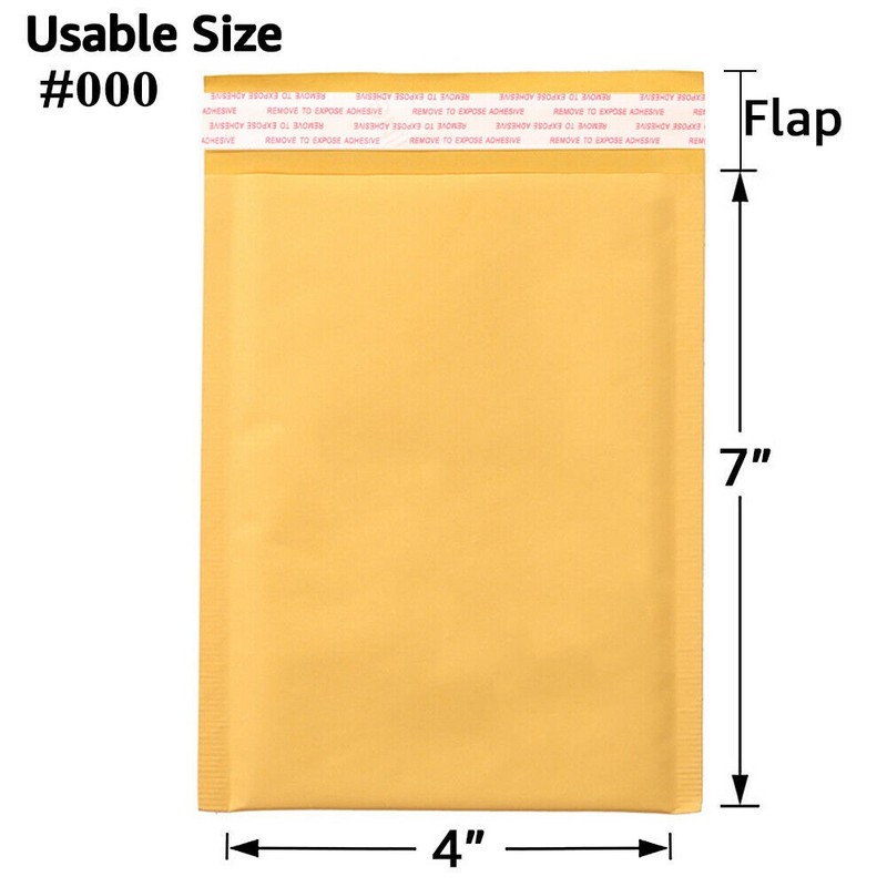 All Sizes Kraft Bubble Mailers Self-Seal Padded Shipping Envelopes 25/50/100Pack