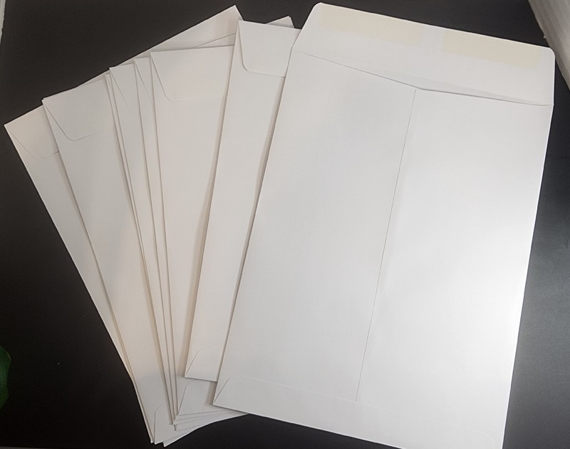 9 x 12 White Letter Envelopes Top Open Gummed Magazine Letter you Pick Qty 24lb