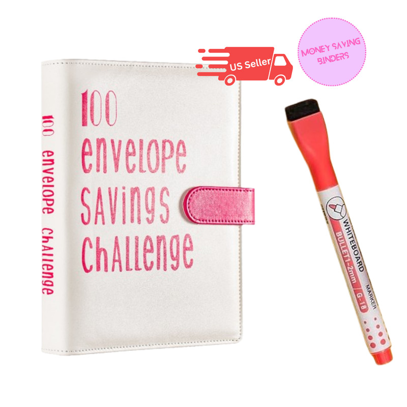 Pink $5,050 Savings Challenge Binder | Money Saving Envelopes + Budget Sheets